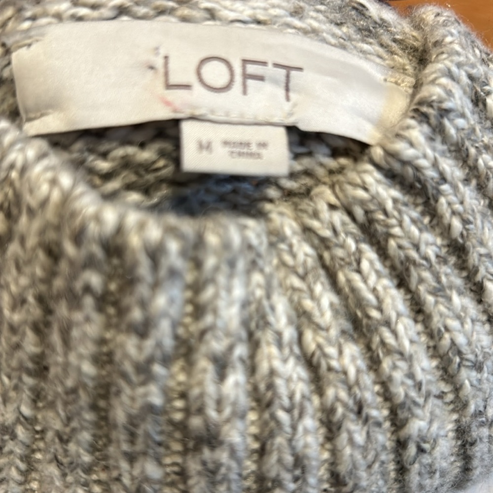 Loft Bear Fringe Mock Neck Sweater - Picture 6 of 9